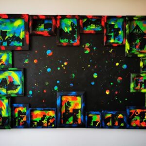 tableau elise mahiet Dans l'infini des couleurs et au delà