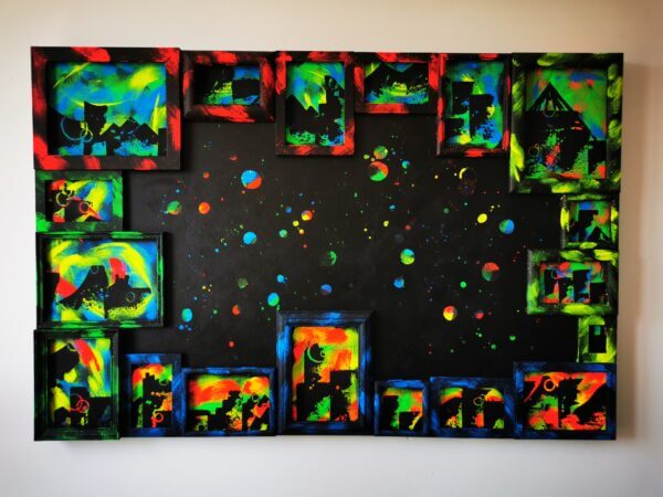 tableau elise mahiet Dans l'infini des couleurs et au delà
