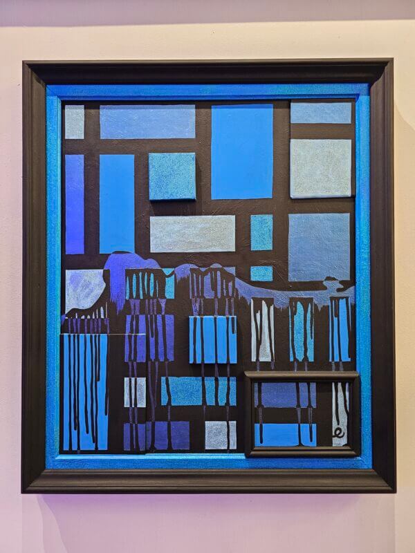 tableau elise mahiet Silhouette Ruisselante Sur Variations Électriques