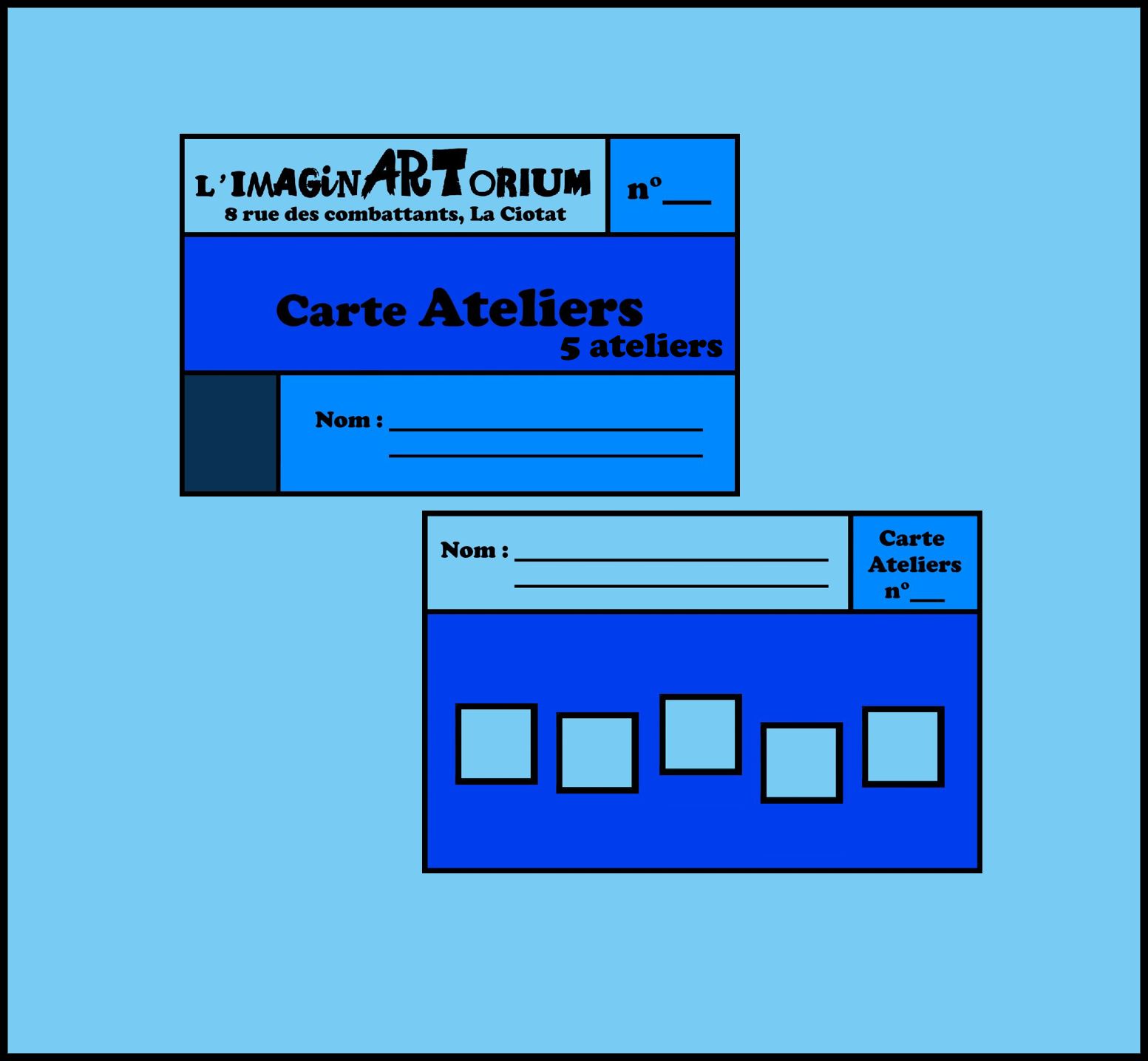 Ateliers à offrir : Les Cartes Cadeaux